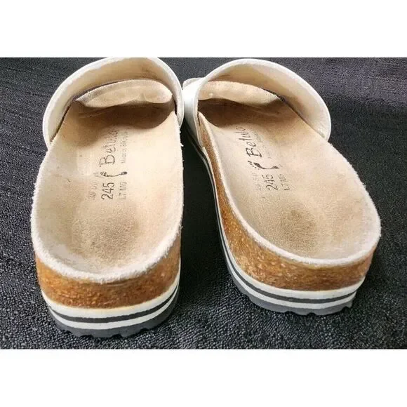 Birkenstock Betula Reggae White Leather Slide Sandals Womens Size EU 37 US 7 - Picture 6 of 6